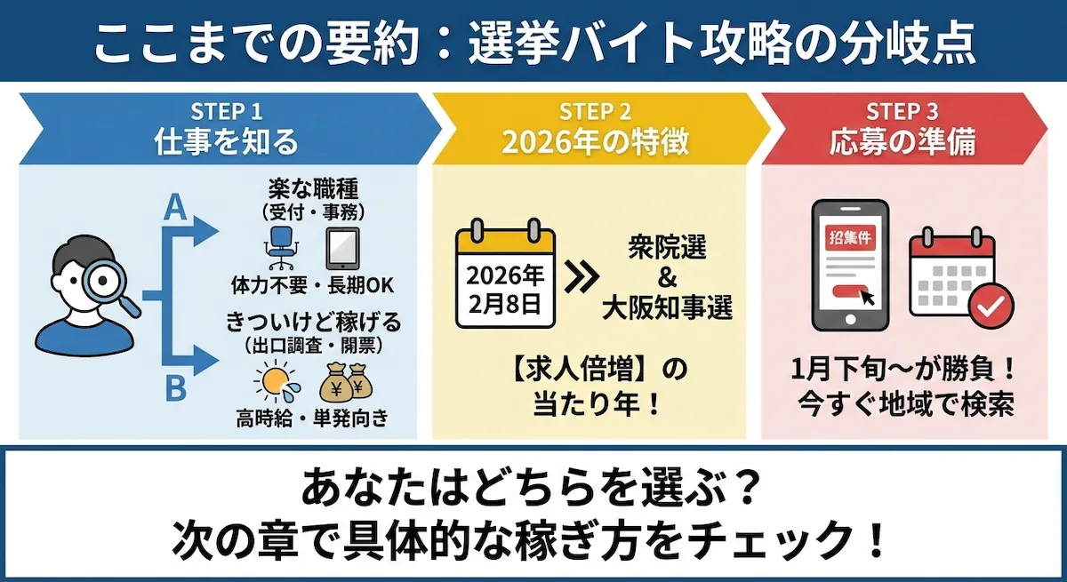 選挙バイトの要約